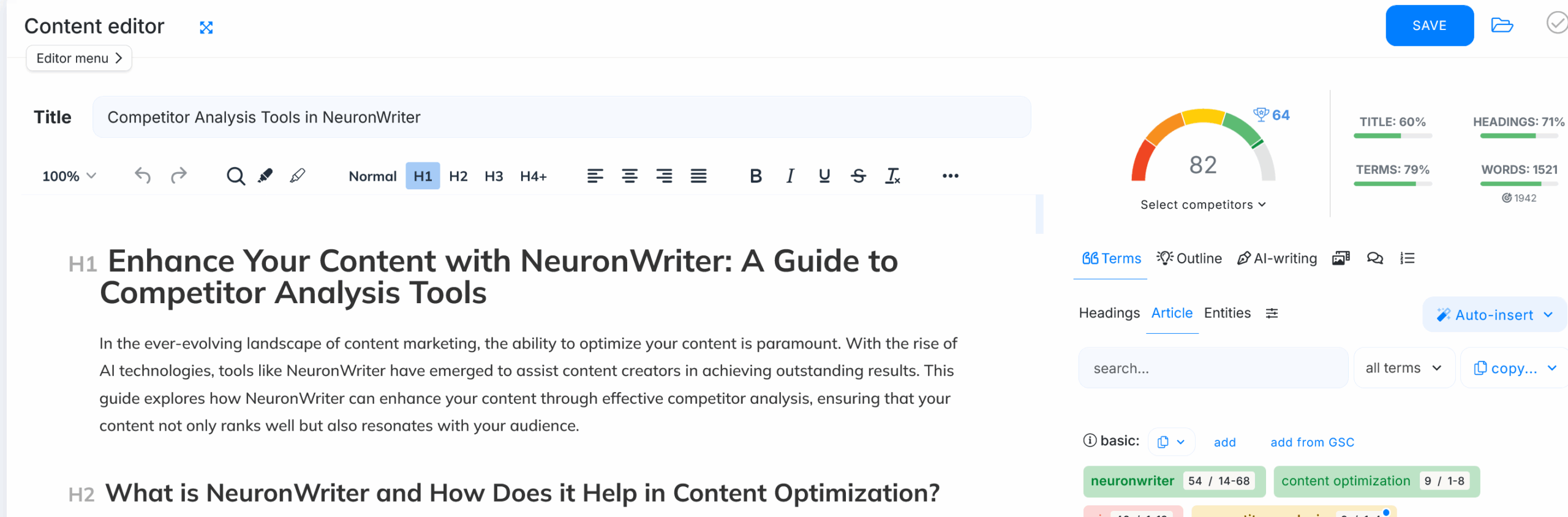 Screenshot 2025-05-20 at 17-54-38 competitor analysis tools in neuronwriter - analysis details NEURONwriter - powered by CONTADU