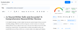 is neuronwriter safe and accurate - analysis details NEURONwriter - powered by CONTADU